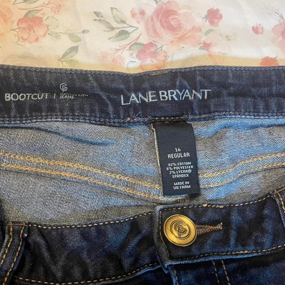 Lane Bryant Women's Jeans Size 16R Dark Wash Bootcut Stretch Denim Mid Rise - Picture 2 of 3